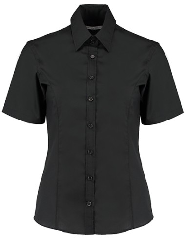 KUS-KK742F-Womens Tailored Fit Business Shirt Short Sleeve